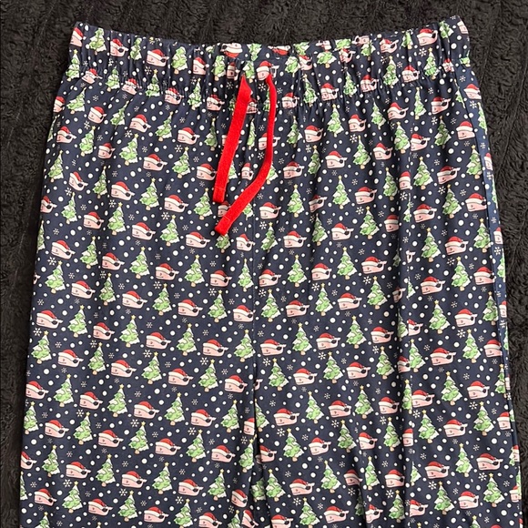 Vineyard Vines Blue Pajama Bottoms with Snowman Print - Picture 4 of 4